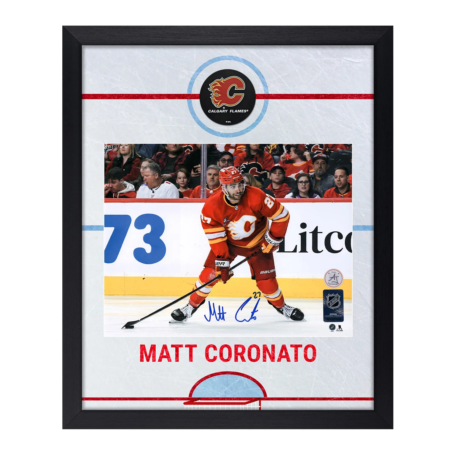 Matt Coronato Other 19x23-graphic-rink-frame, Calgary Flames, supplier stock photo