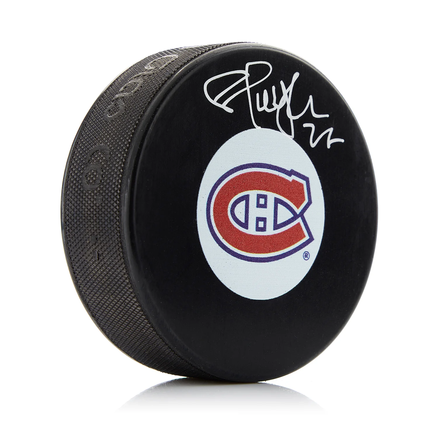 Shayne Corson Puck hockey, Montreal Canadiens, supplier stock photo