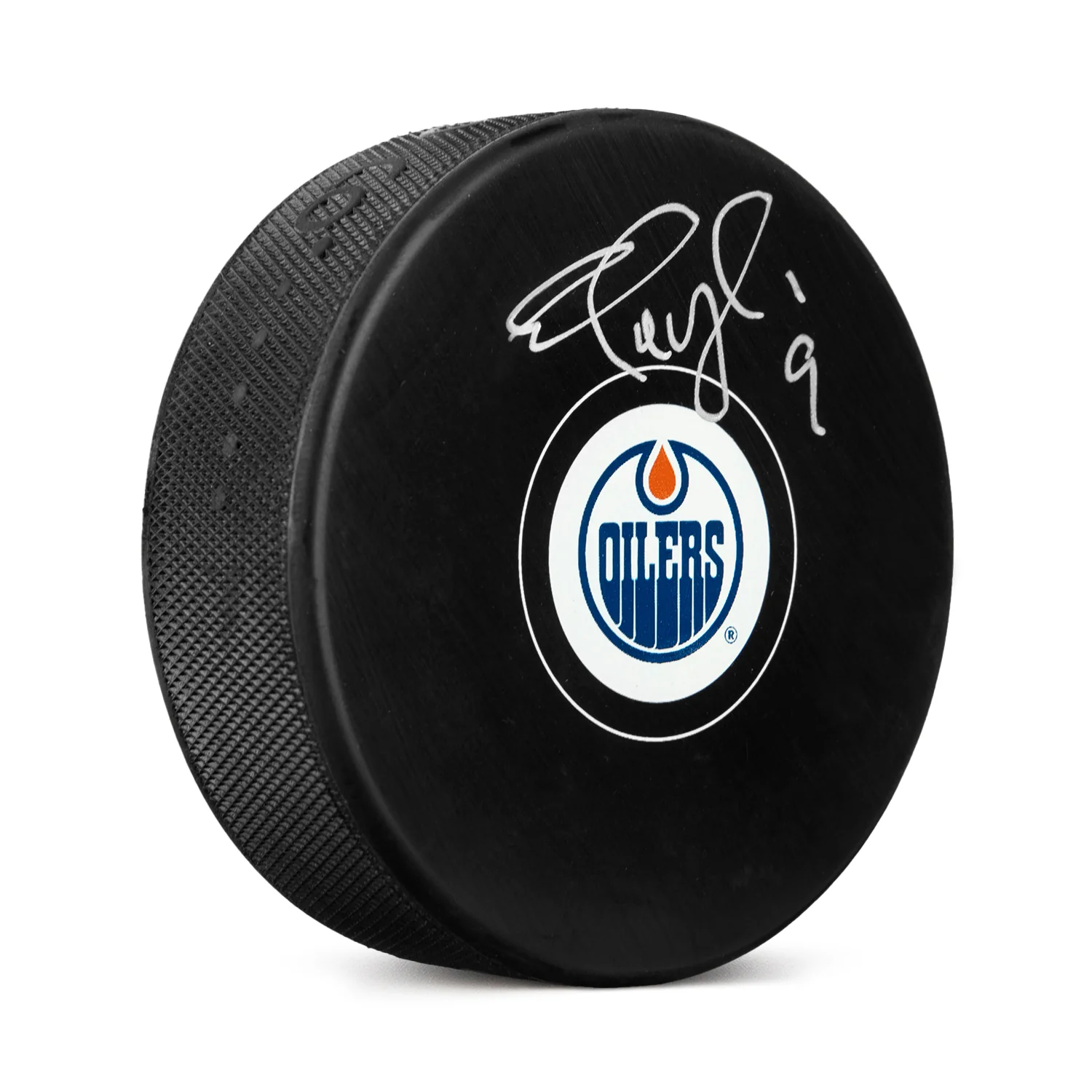 Shayne Corson Puck hockey, Edmonton Oilers, supplier stock photo